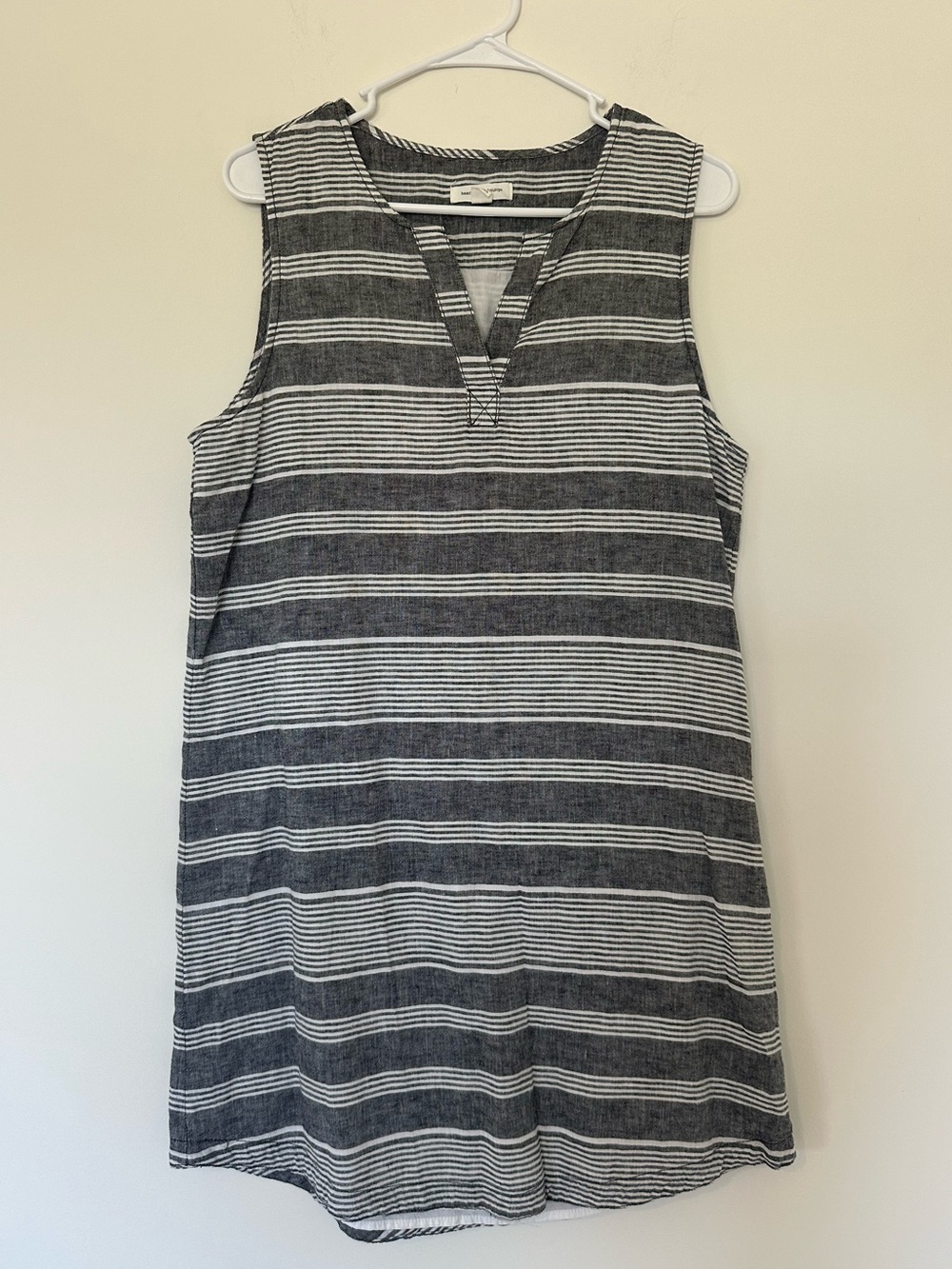 Beachlunchlounge Sleeveless Dress Medium Linen Cotton Blend Coastal Beach